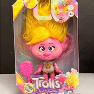 DreamWorks Trolls Pink Doll with Yellow Hair